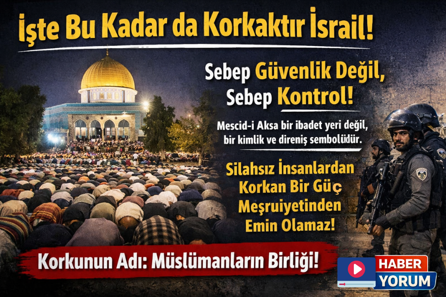 On Binlerce Filistinli Kısıtlamalara Rağmen Mescid-i Aksa’da Teravih Kıldı