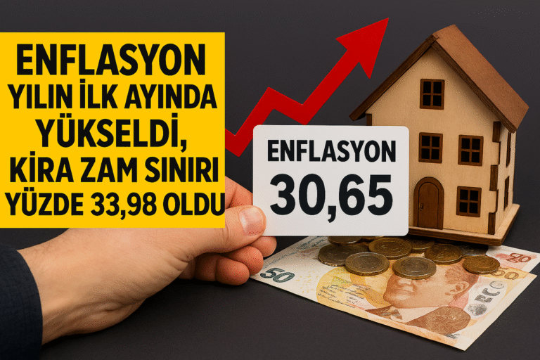 Enflasyon Yılın İlk Ayında Yükseldi, Kira Zam Sınırı Yüzde 33,98 Oldu
