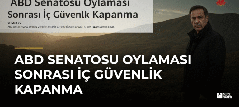 ABD Senatosu Oylaması Sonrası İç Güvenlik Kapanma