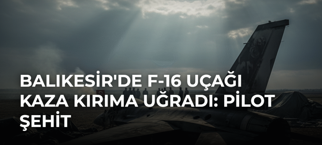 Balıkesir’de F-16 Uçağı Kaza Kırıma Uğradı: Pilot Şehit