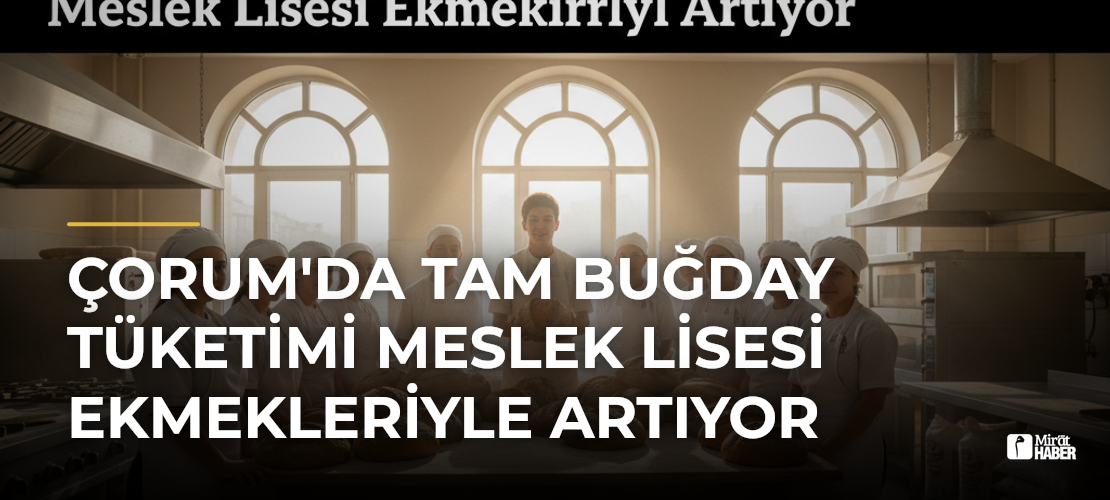 Çorum'da Tam Buğday Tüketimi Meslek Lisesi Ekmekleriyle Artıyor