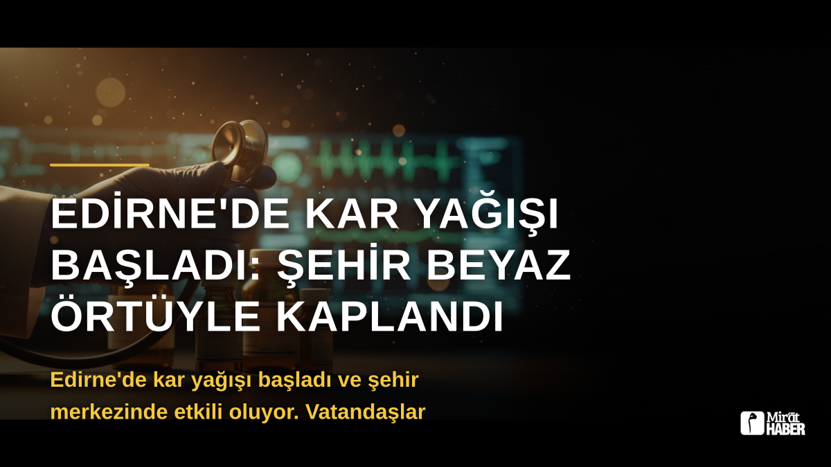 Edirne'de Kar Yağışı Başladı: Şehir Beyaz Örtüyle Kaplandı