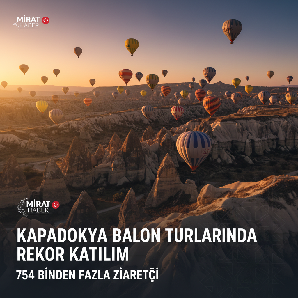 Kapadokya Balon Turlarında Rekor Katılım: 754 Binden Fazla Ziyaretçi