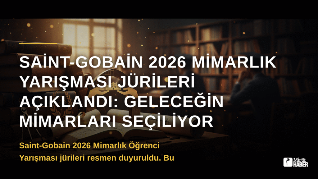 Saint-Gobain 2026 Mimarlık Yarışması Jürileri Açıklandı: Geleceğin Mimarları Seçiliyor
