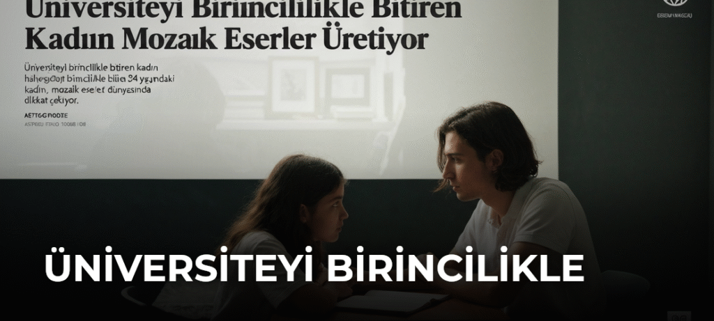 Üniversiteyi Birincilikle Bitiren Kadın Mozaik Eserler Üretiyor