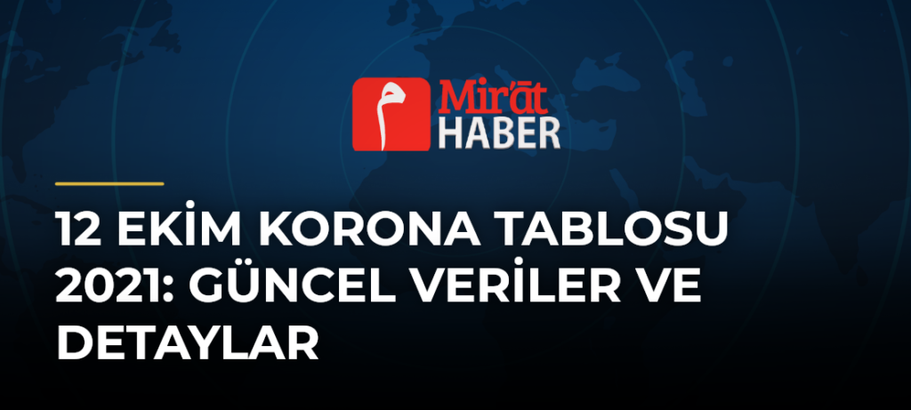 12 Ekim Korona Tablosu 2021: Güncel Veriler ve Detaylar