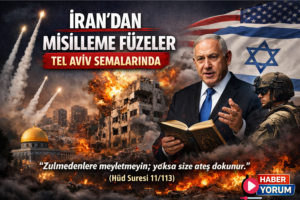 İRAN’DAN MİSİLLEME FÜZELER TEL AVİV SEMALARINDA