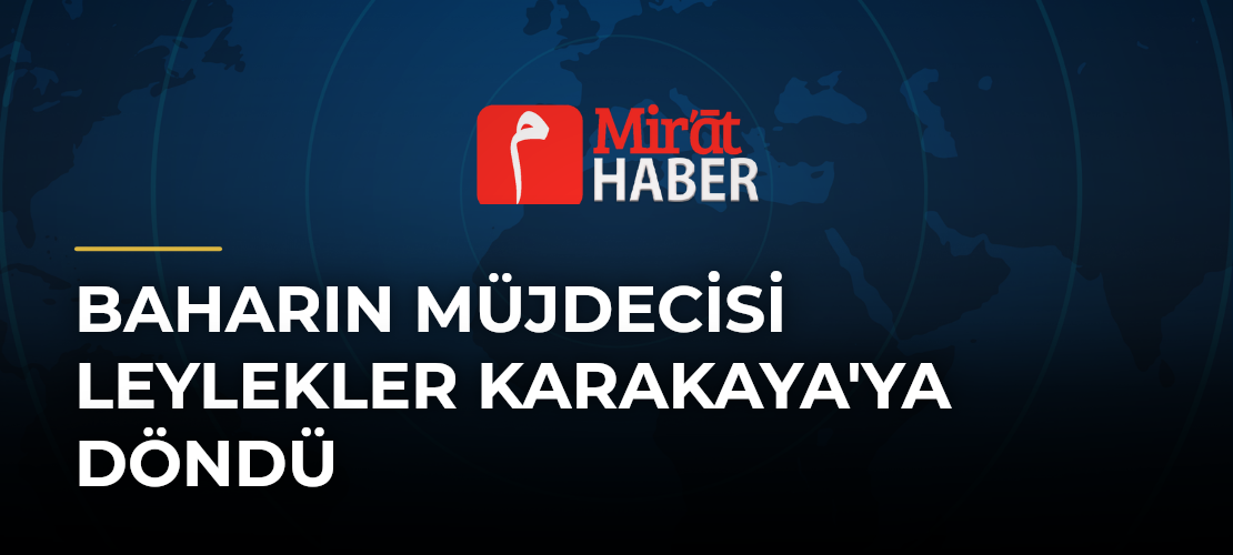 Baharın Müjdecisi Leylekler Karakaya'ya Döndü