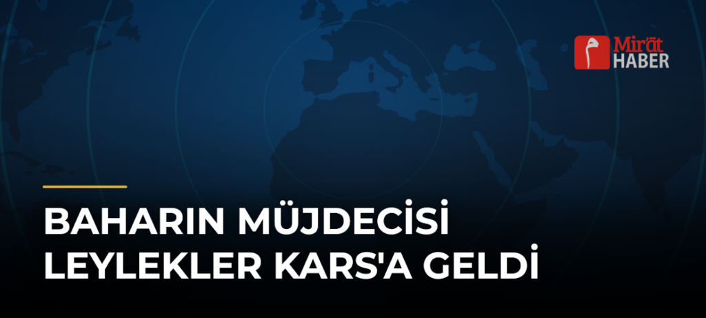 Baharın Müjdecisi Leylekler Kars’a Geldi