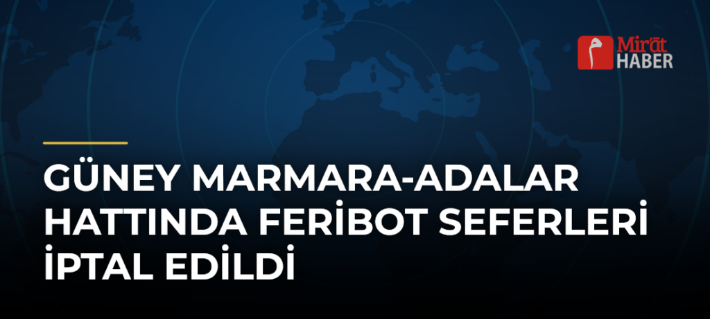 Güney Marmara-Adalar Hattında Feribot Seferleri İptal Edildi