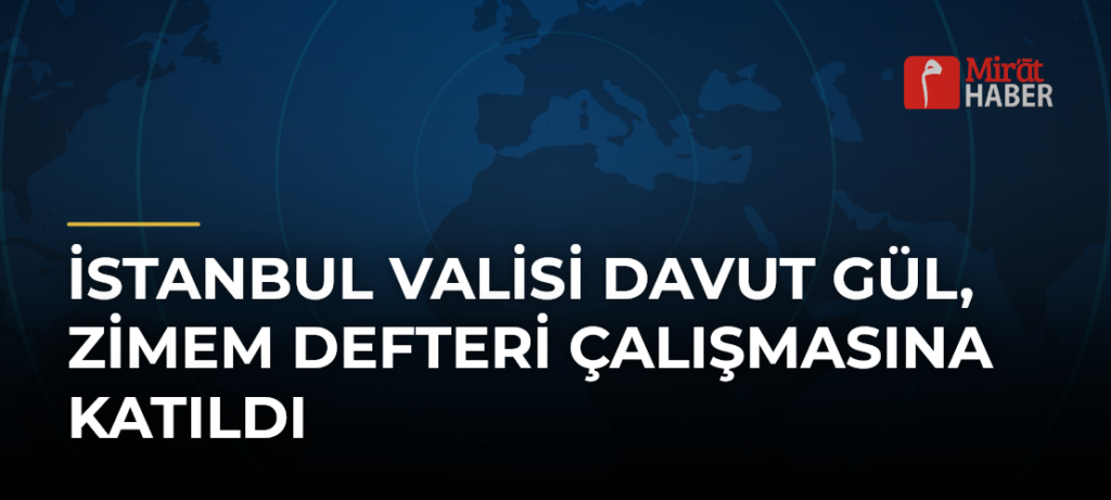 İstanbul Valisi Davut Gül, Zimem Defteri Çalışmasına Katıldı