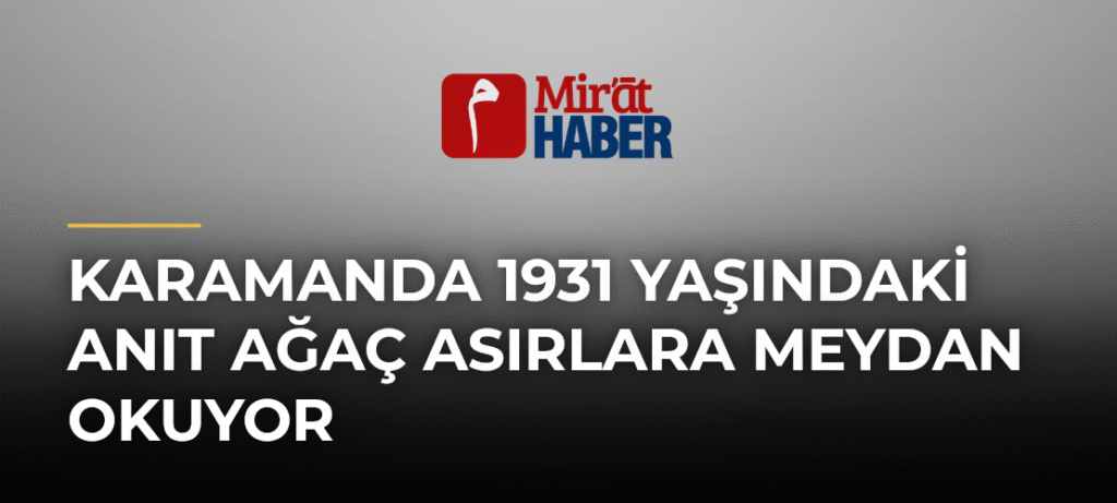 Karamanda 1931 Yaşındaki Anıt Ağaç Asırlara Meydan Okuyor