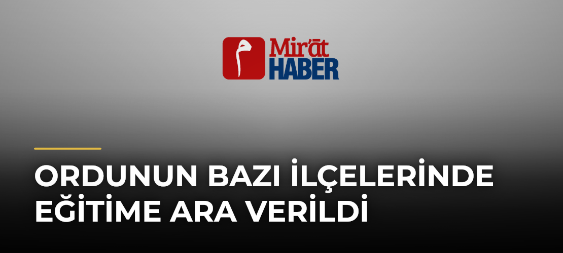 Ordunun Bazı İlçelerinde Eğitime Ara Verildi