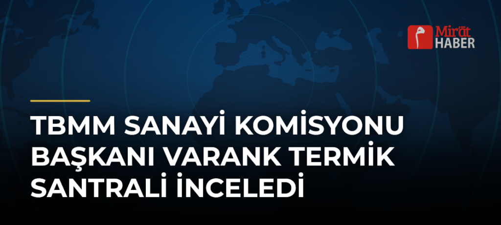 TBMM Sanayi Komisyonu Başkanı Varank Termik Santrali İnceledi