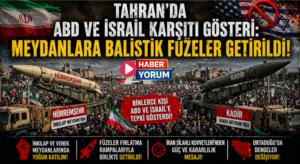 Tahran’da ABD ve İsrail Karşıtı Gösteri: Meydanlara Balistik Füzeler Getirildi