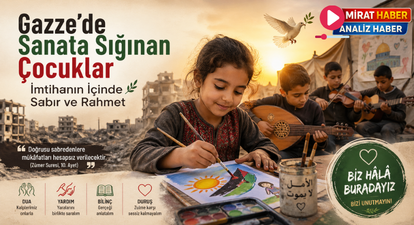 Gazze’de Sanata Sığınan Çocuklar: İmtihanın İçinde Sabır ve Rahmet