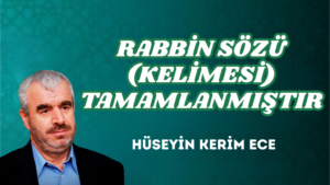 RABBİN SÖZÜ (KELİMESİ) TAMAMLANMIŞTIR