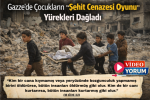 Gazze’de Çocukların “Şehit Cenazesi Oyunu” Yürekleri Dağladı