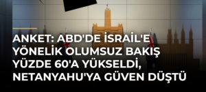 Anket: ABD’de İsrail’e Yönelik Olumsuz Bakış Yüzde 60’a Yükseldi, Netanyahu’ya Güven Düştü