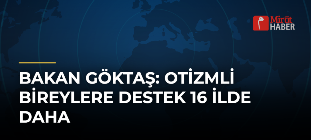 Bakan Göktaş: Otizmli bireylere destek 16 ilde daha