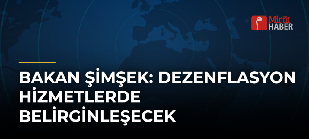 Bakan Şimşek: Dezenflasyon Hizmetlerde Belirginleşecek