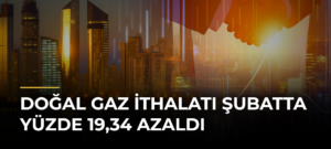 Doğal gaz ithalatı şubatta yüzde 19,34 azaldı