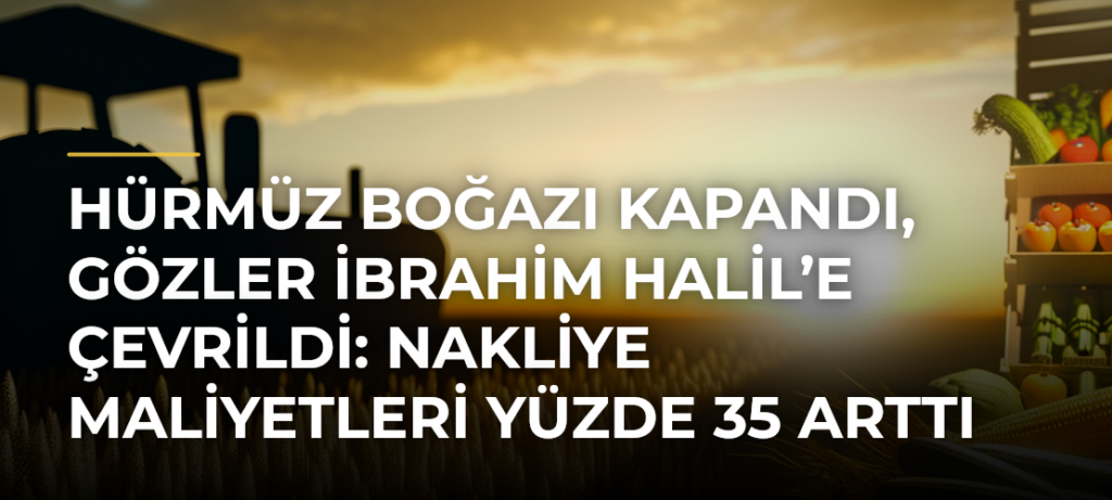 Hürmüz Boğazı Kapandı, Gözler İbrahim Halil’e Çevrildi: Nakliye Maliyetleri Yüzde 35 Arttı