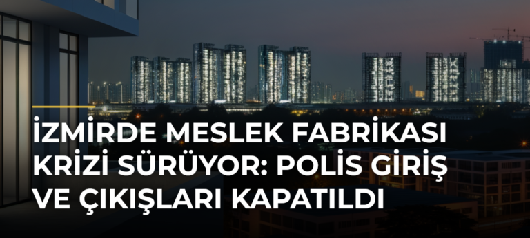 İzmirde Meslek Fabrikası Krizi Sürüyor: Polis Giriş ve Çıkışları Kapatıldı