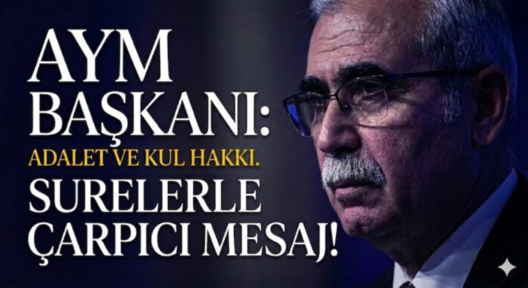 AYM Başkanı Özkaya’dan Adalet Vurgusu