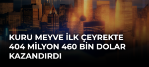 Kuru meyve ilk çeyrekte 404 milyon 460 bin dolar kazandırdı