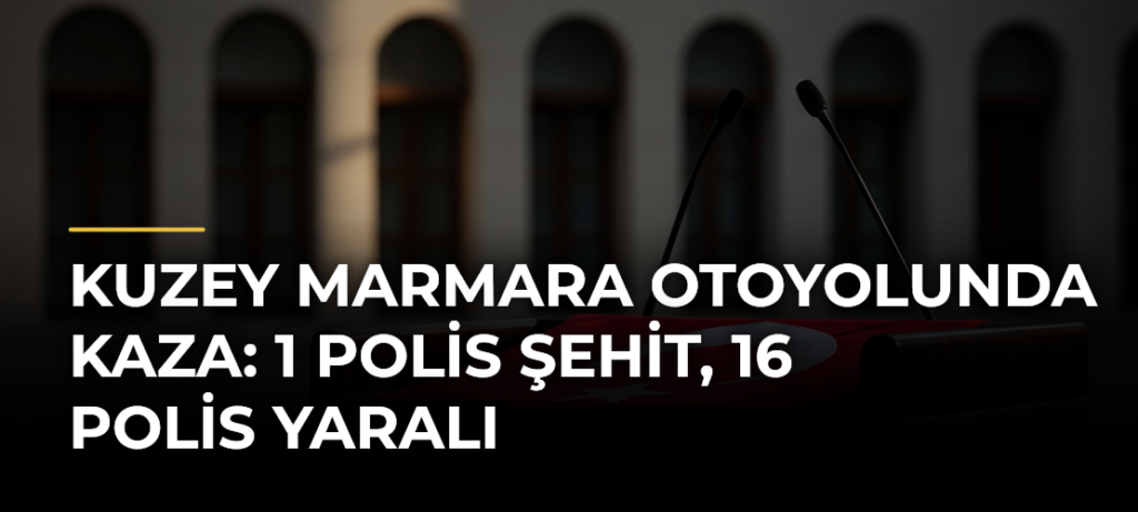 Kuzey Marmara Otoyolunda kaza: 1 polis şehit, 16 polis yaralı