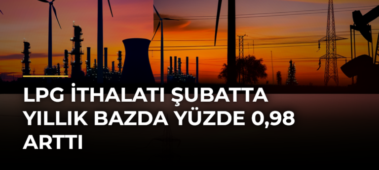 LPG ithalatı şubatta yıllık bazda yüzde 0,98 arttı