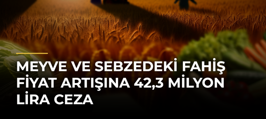 Meyve ve sebzedeki fahiş fiyat artışına 42,3 milyon lira ceza