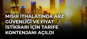 Mısır İthalatında Arz Güvenliği ve Fiyat İstikrarı için Tarife Kontenjanı Açıldı