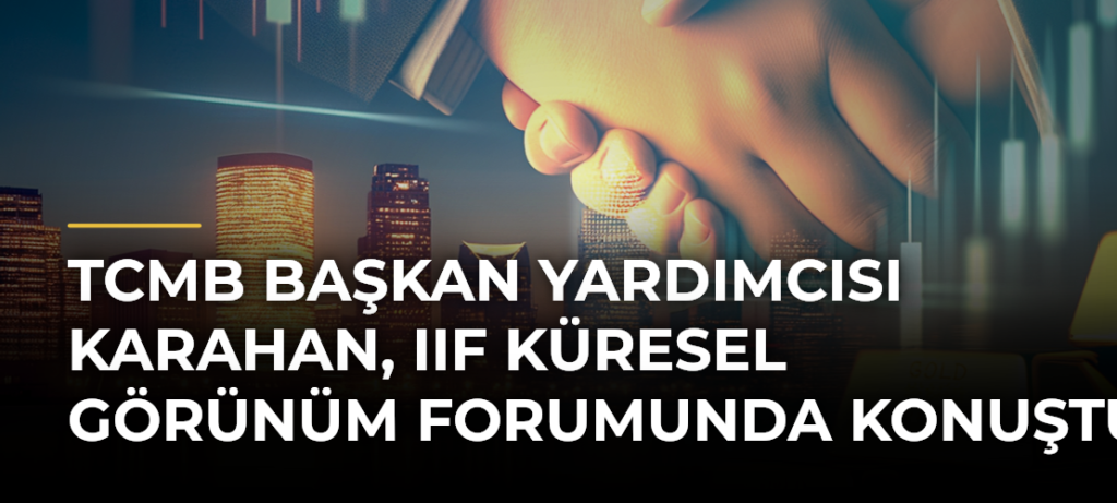 TCMB Başkan Yardımcısı Karahan, IIF Küresel Görünüm Forumunda konuştu
