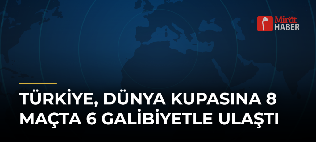 Türkiye, Dünya Kupasına 8 Maçta 6 Galibiyetle Ulaştı