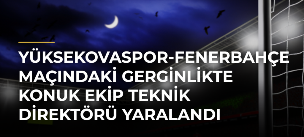 Yüksekovaspor-Fenerbahçe maçındaki gerginlikte konuk ekip teknik direktörü yaralandı
