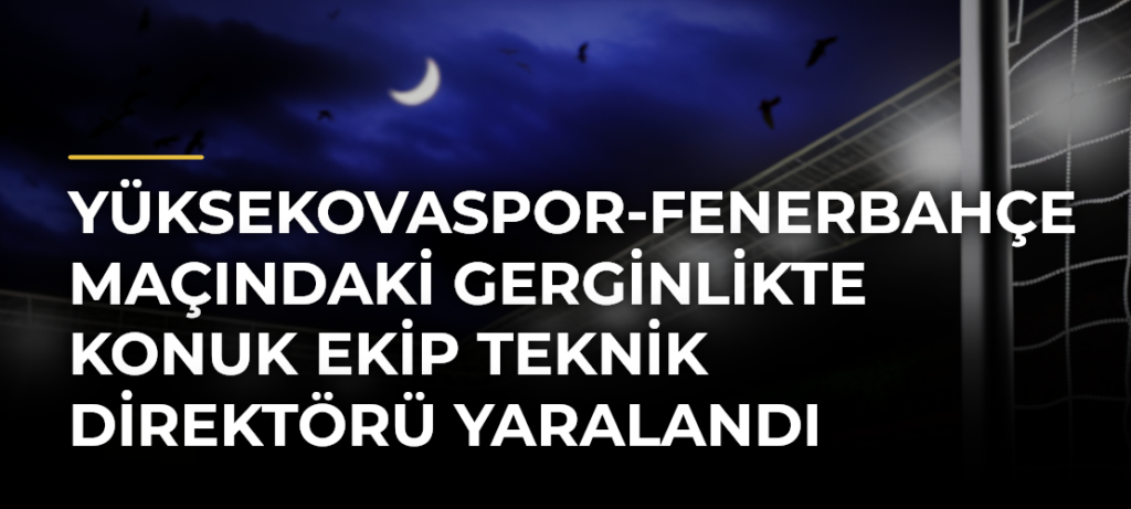 Yüksekovaspor-Fenerbahçe maçındaki gerginlikte konuk ekip teknik direktörü yaralandı