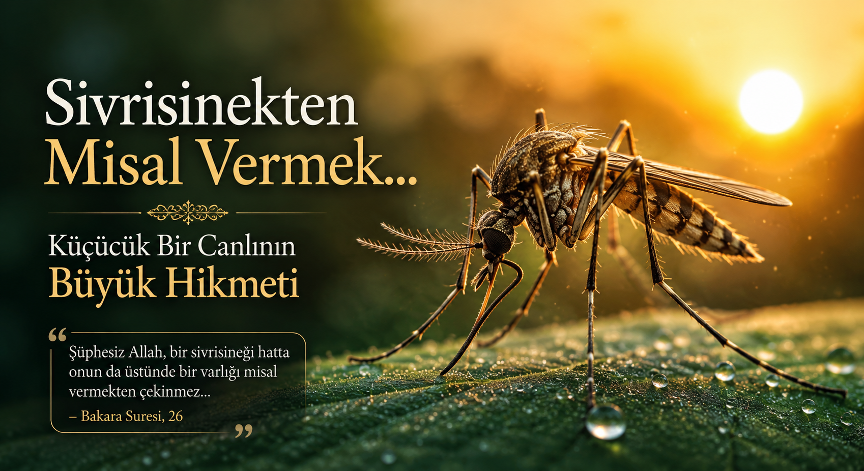 “Sivrisinekten Misal Vermek…”