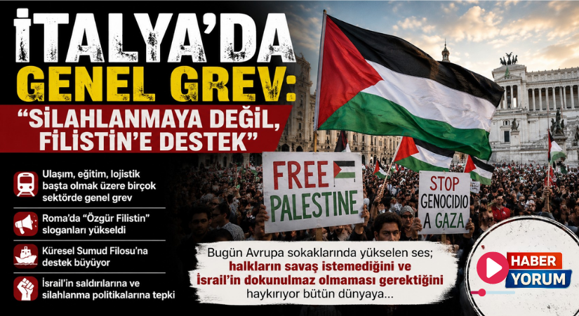 İtalya’da Genel Grev: “Silahlanmaya Değil, Filistin’e Destek”