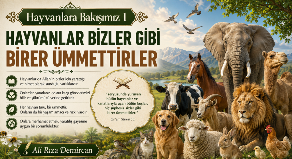HAYVANLAR BİZLER GİBİ BİRER ÜMMETTİRLER