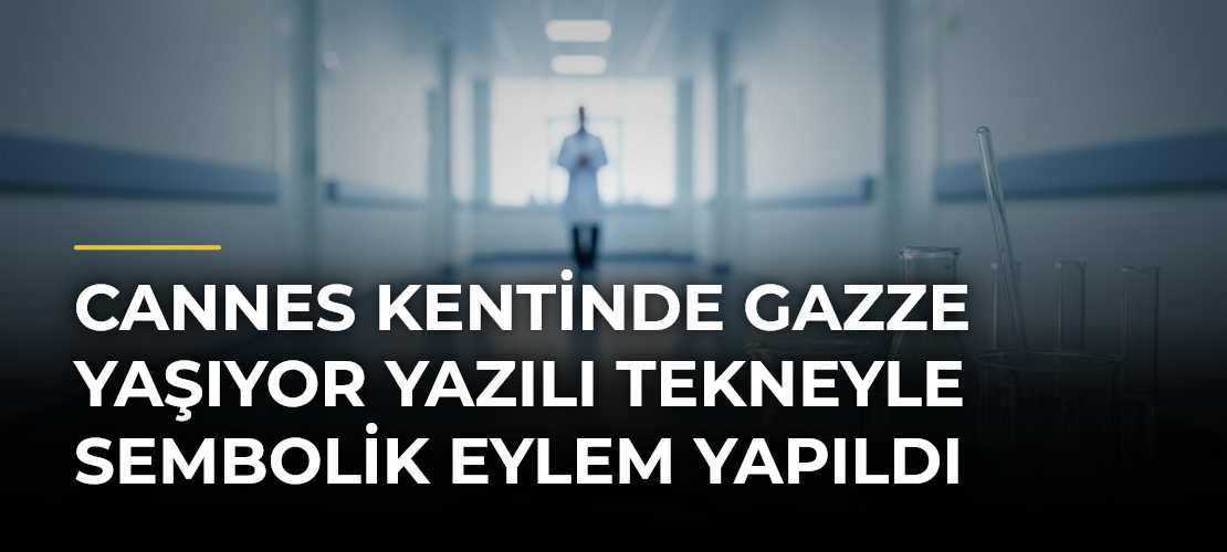 Cannes kentinde Gazze Yaşıyor yazılı tekneyle sembolik eylem yapıldı