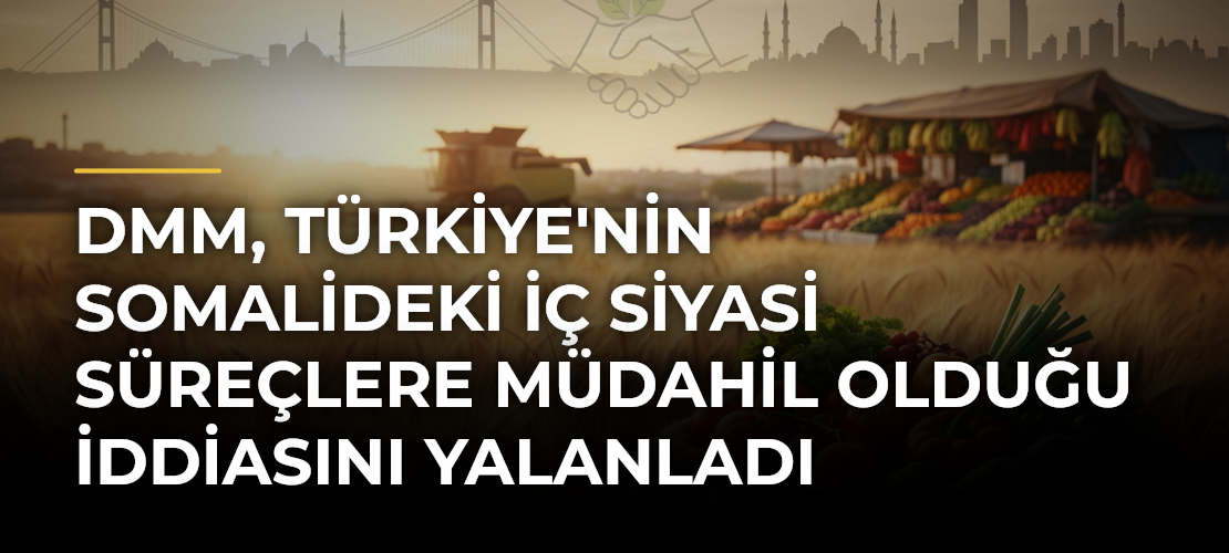 DMM, Türkiye'nin Somalideki İç Siyasi Süreçlere Müdahil Olduğu İddiasını Yalanladı