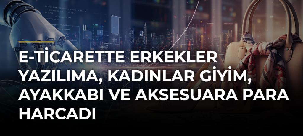 e-Ticarette erkekler yazılıma, kadınlar giyim, ayakkabı ve aksesuara para harcadı