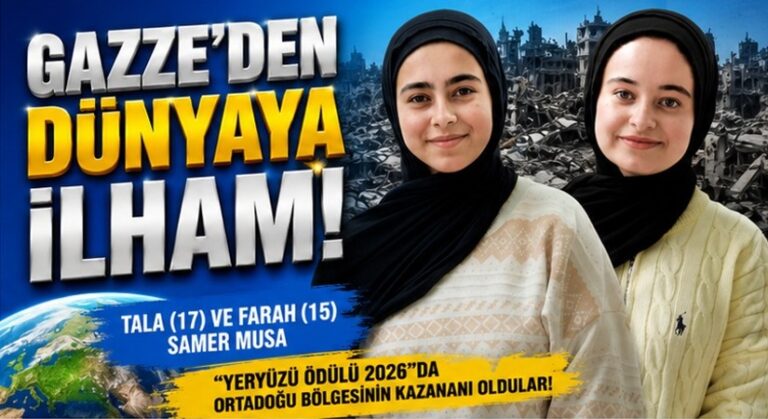 GAZZE’NİN GURURU: İKİ KIZ KARDEŞE PRESTİJLİ ÇEVRE ÖDÜLÜ!