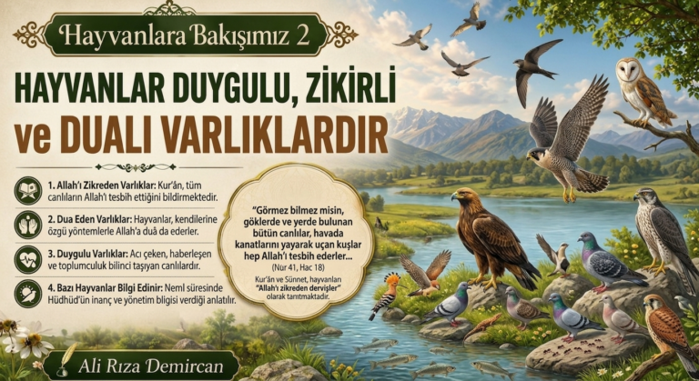 HAYVANLAR DUYGULU, ZİKİRLİ VE DUALI VARLIKLARDIR