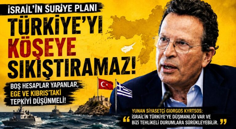 Yunan Siyasetçi Kyrtsos’tan Atina’ya Sert İsrail Uyarısı