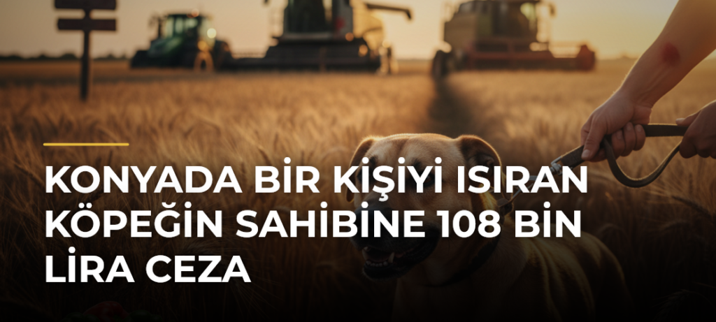 Konyada bir kişiyi ısıran köpeğin sahibine 108 bin lira ceza