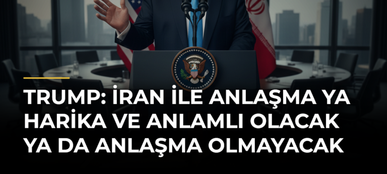 Trump: İran ile anlaşma ya harika ve anlamlı olacak ya da anlaşma olmayacak