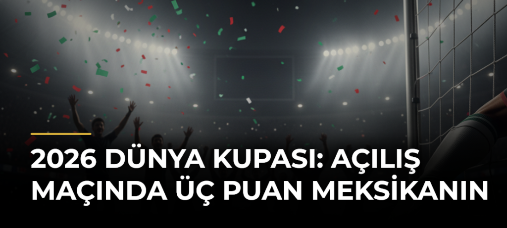 2026 Dünya Kupası: Açılış maçında üç puan Meksikanın